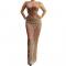 Gold Rhinestones Stretchable Dress