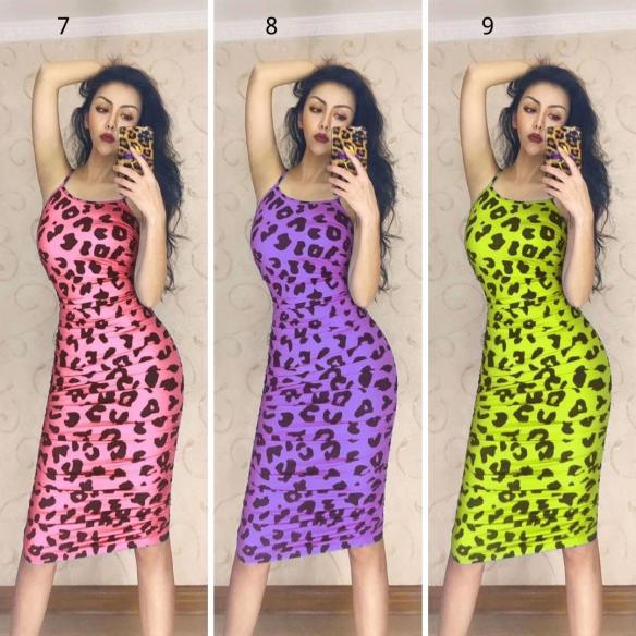 Leopard Print Slip Dress