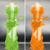Various Colors Rhinestone Feather Long Dress