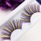 Yellow and Purple Shiny False Lashes