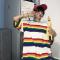 LGBT Pride Rainbow Striped Loose T-Shirt (Black Or White)