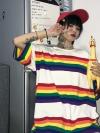 LGBT Pride Rainbow Striped Loose T-Shirt (Black Or White)