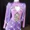 Violet Fringe Crystallized Dress
