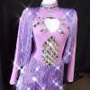 Violet Fringe Crystallized Dress