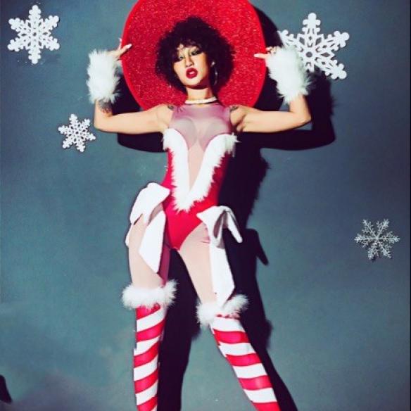 Christmas Nude Color Bodysuit (include gloves & foot cover)