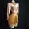 Gold Rhinestone Tassel Dress