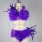 Various Colors Feather Bikini Suit