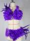 Various Colors Feather Bikini Suit