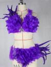 Various Colors Feather Bikini Suit