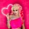 Flamingo Pink with Blonde Hair Root Ombre Drag Wig