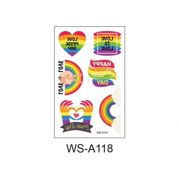 10 Pcs Pride Tattoo Stickers