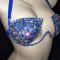 Multi- color Rhinestone Blue Bikini