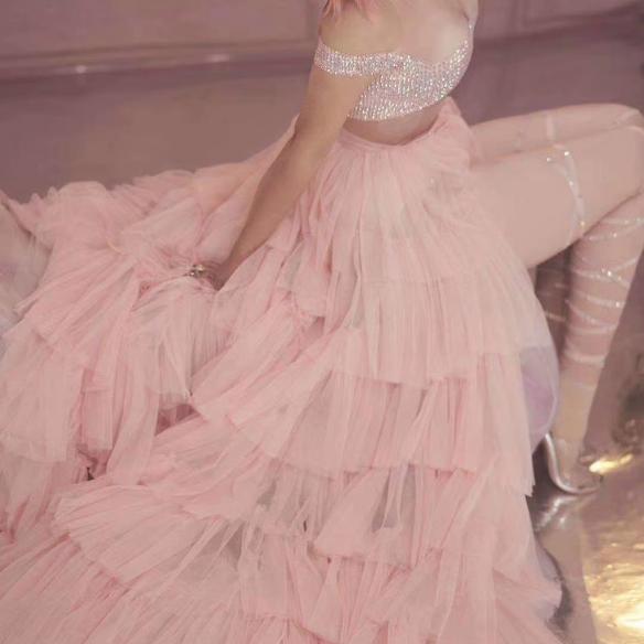 Pink Tail Bodysuit Outfit