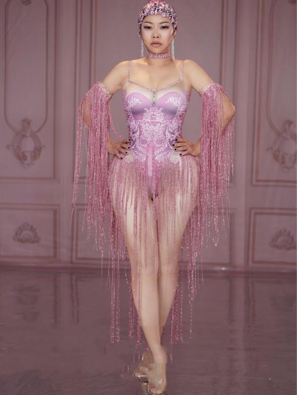 Pink Tassel Bodysuit