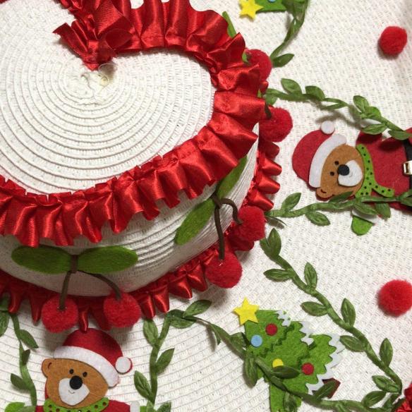 Red Christmas Bikini Suit( include hat & mesh dress)