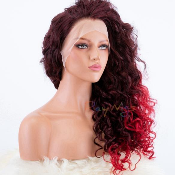 Human Hair Full Lace Wig Curly Ash Brown
