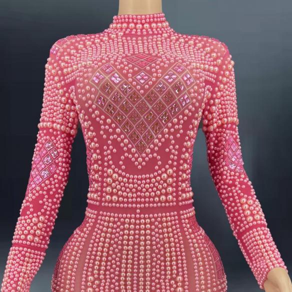 Pink Pearl Drag Dress