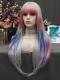 RayWigs Special Offer- Bang Deep Grey Mix Pink and Blue