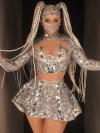 Silver Sequin Suits (include mask)