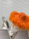 Three colors ostrich feather stage hat