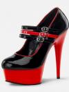 Black & Red Drag Platform Heels