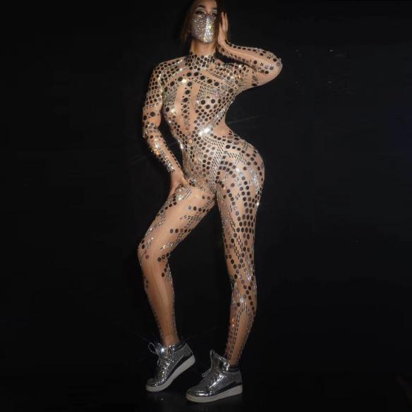 Hexagon Sequin Bodysuit