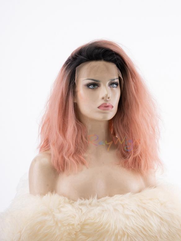 Human Hair Full Lace Wig Curly Ash Brown