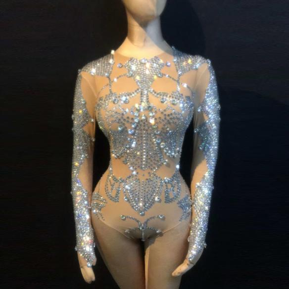 Silver Flashing Bodysuit