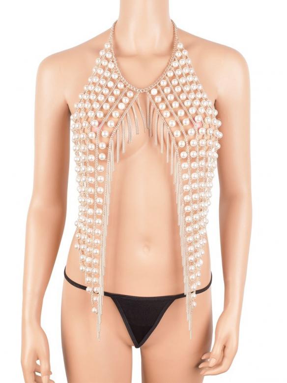 Pearl body chain