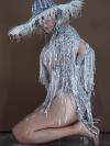Silver Tassel Fringe Leotard