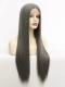 Long grey synthetic lace front drag wig