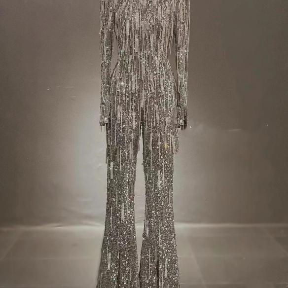 Silver Tassel Bodysuit