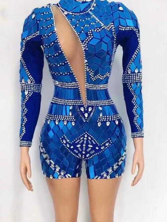 Blue Mirror like bodyusit