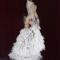 Flesh Bling Rhinestones Tassel Bodysuit With Feather Wrap