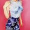 Shades of Blue Rhinestone Bodysuit