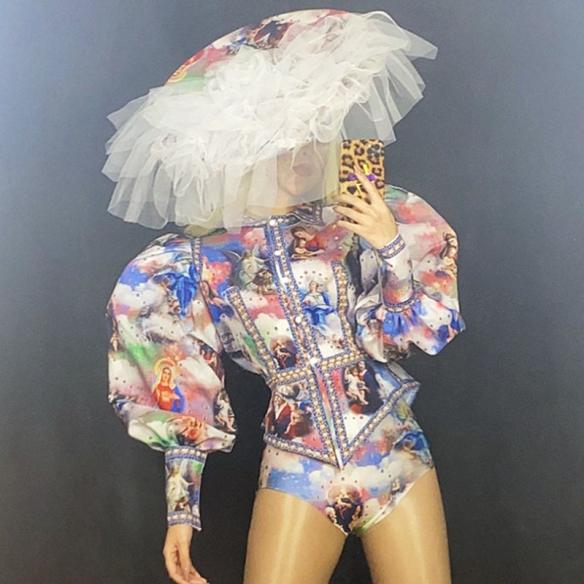 Court Style Puff Sleeve Suit