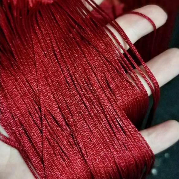 Red Rhinestones Fringe Slip Dress