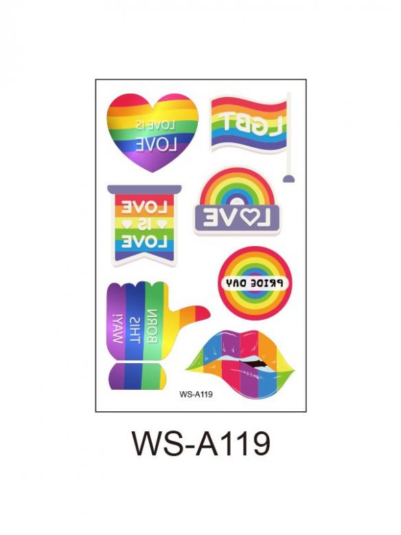 10 Pcs Pride Tattoo Stickers