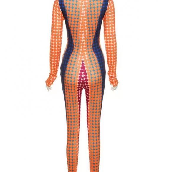 Orange spots bodysuit