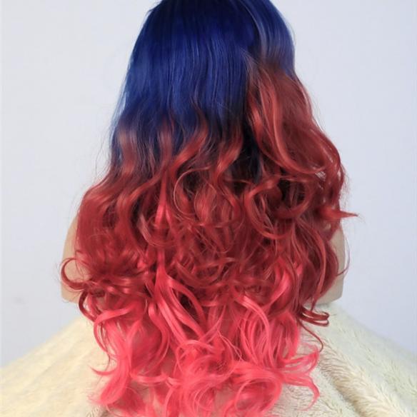 Olivia-Blue Red and Pink Ombre