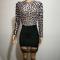 Black Transparent Multi-color Rhinestones Short Dress