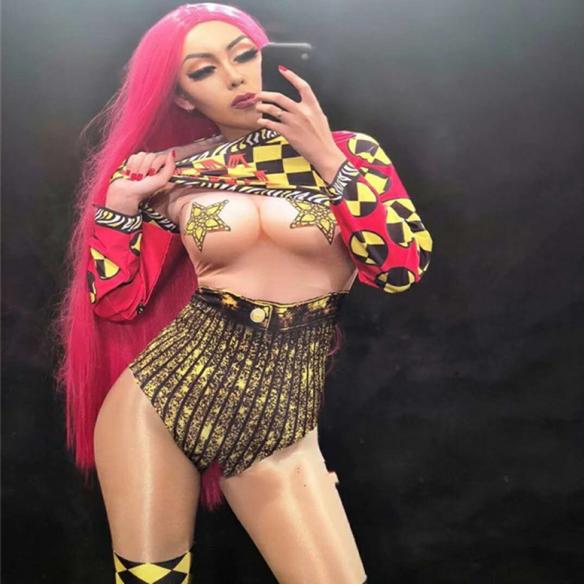 Pink Racing Bodysuit