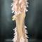 Customized pink mesh feather dress