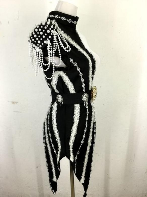 Black & Red Half Unique Style Dress