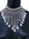 Flownerm Shape Rhinestone Necklace