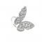 Hollow Iced Out Butterfly Ring