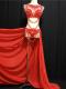 Red Diamond Long Drag Dress( THREE PIECE)