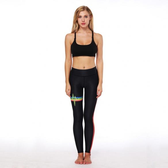 Rainbow Striped Gym Leggings