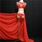 Red Diamond Long Drag Dress( THREE PIECE)