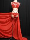 Red Diamond Long Drag Dress( THREE PIECE)